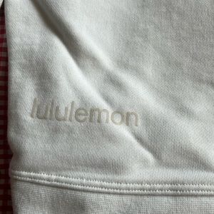 Lululemon white heavy sweatshirt worn once great condition !